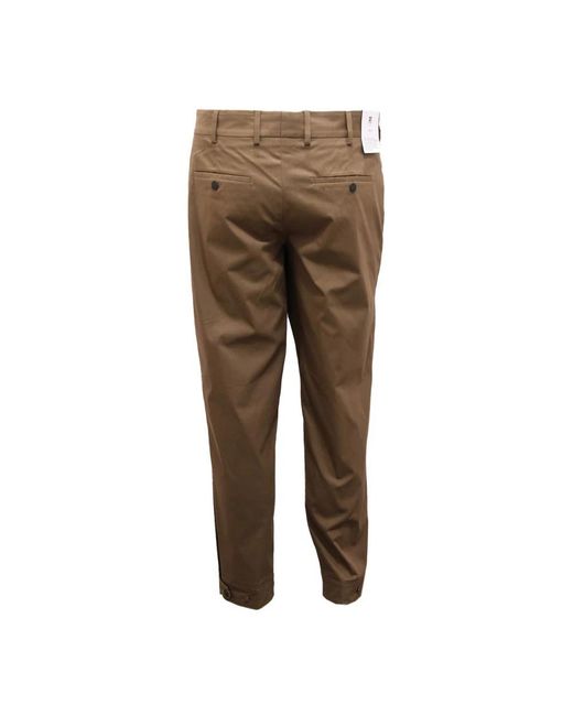 PT01 Brown Slim-Fit Trousers for men