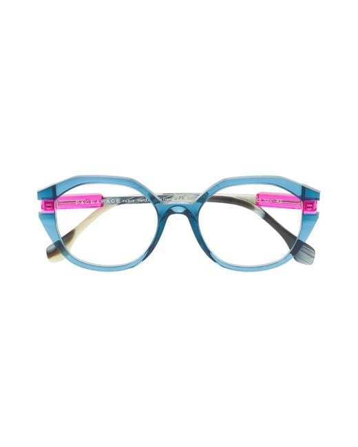 Face A Face Blue Glasses