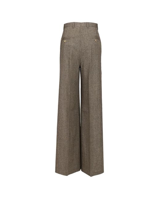 Rick Owens Brown Wide Trousers