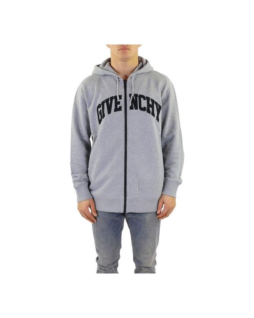 Givenchy Klassischer kapuzenpullover mit reißverschluss im regular fit in Gray für Herren