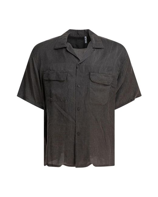 Kaptain Sunshine Open Collared Ss Shirt in Black für Herren