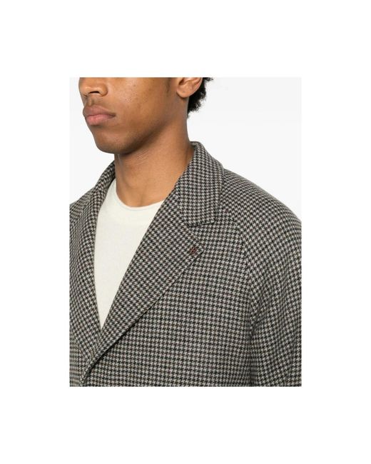 Tagliatore Gray Single-Breasted Coats for men