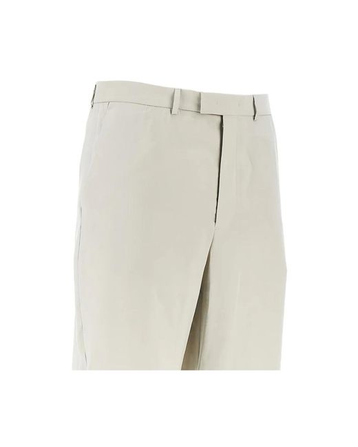 Emporio Armani Natural Straight Trousers for men