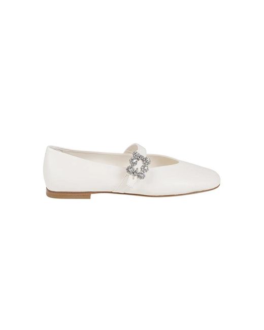 Roger Vivier White Ballerinas