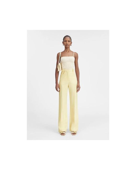 Jacquemus Yellow Wide Trousers