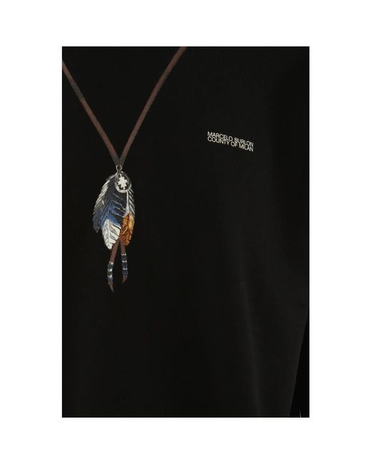Marcelo Burlon Black Sweatshirts for men