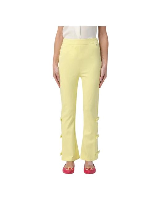 Trousers > wide trousers Twin Set en coloris Yellow