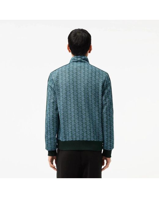 Lacoste Monogram Rits Trui Mannen in het Blue voor heren