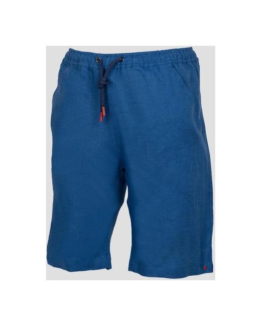 Kiton Blue Casual Shorts for men