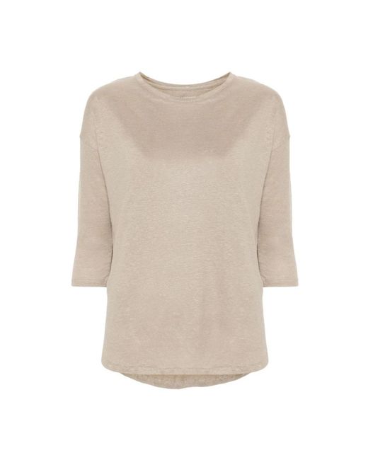 Majestic Filatures Natural Round-Neck Knitwear
