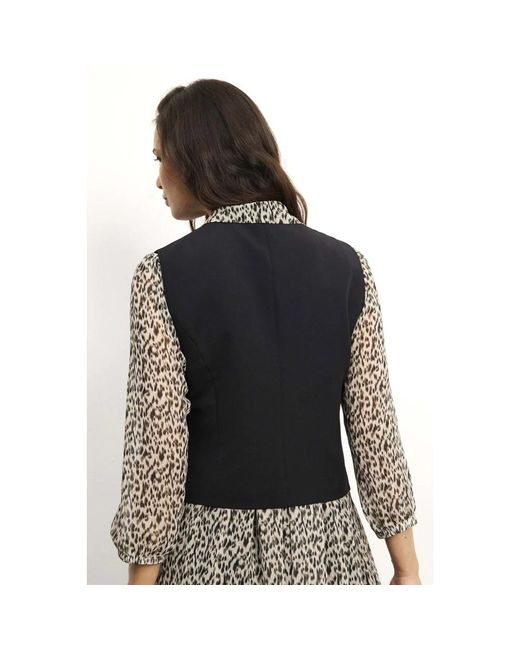 iN FRONT Jassen ,Zwart ,Polyester Lea Gilet in het Black