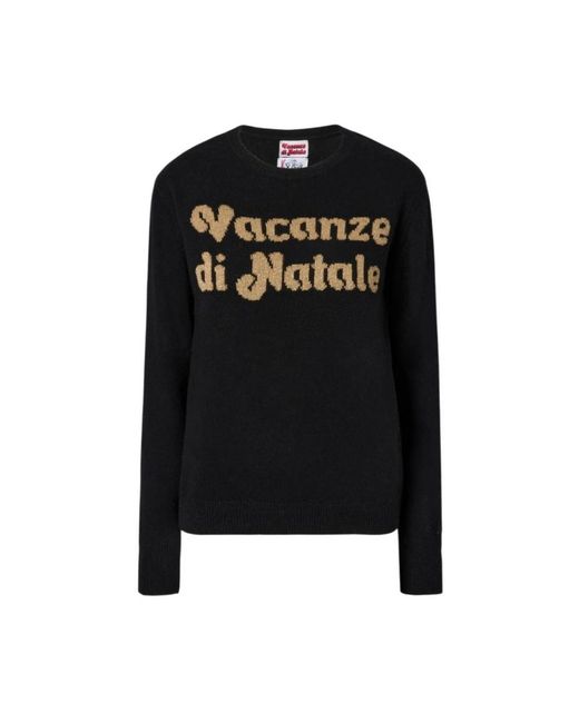 Mc2 Saint Barth Black Round-Neck Knitwear