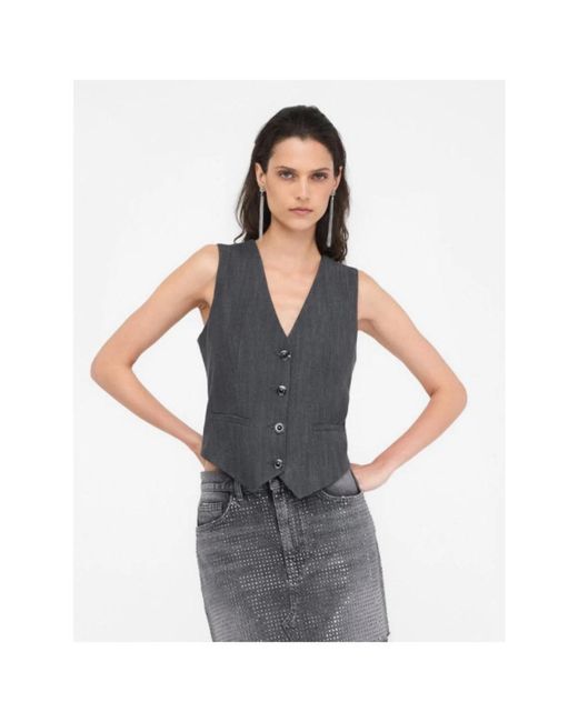 Liu Jo Gray Waistcoats