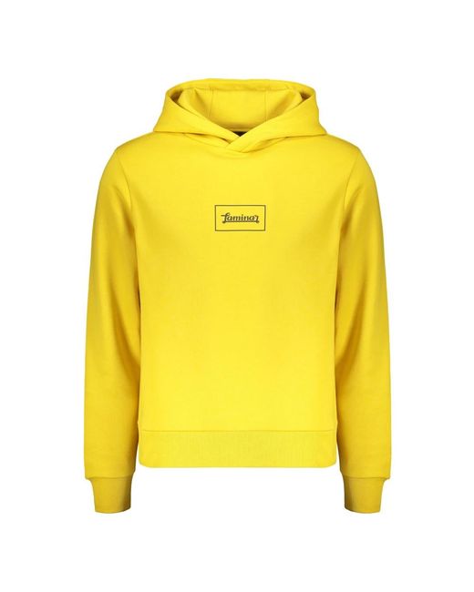 Herno Hoodies & Sweatvesten ,Geel ,Katoen Laminar Katoenen Sweater Hoodie in het Yellow voor heren