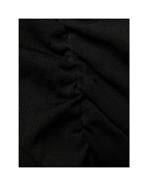 Saint Laurent Black Long One-shoulder Dress