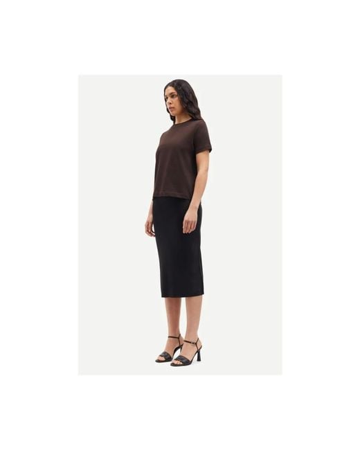 Midi Skirts Samsøe & Samsøe de color Black
