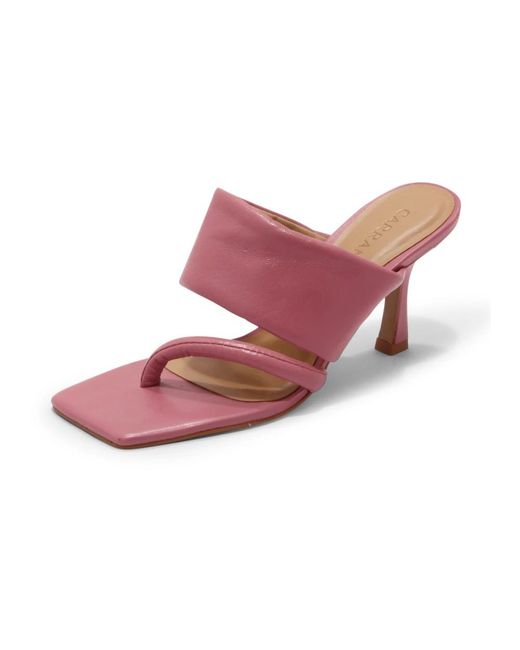 Carrano Pink Heeled Mules
