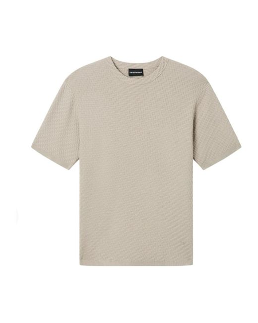 Emporio Armani Natural Round-Neck Knitwear for men