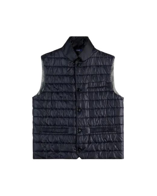 Fay Blue Vests for men