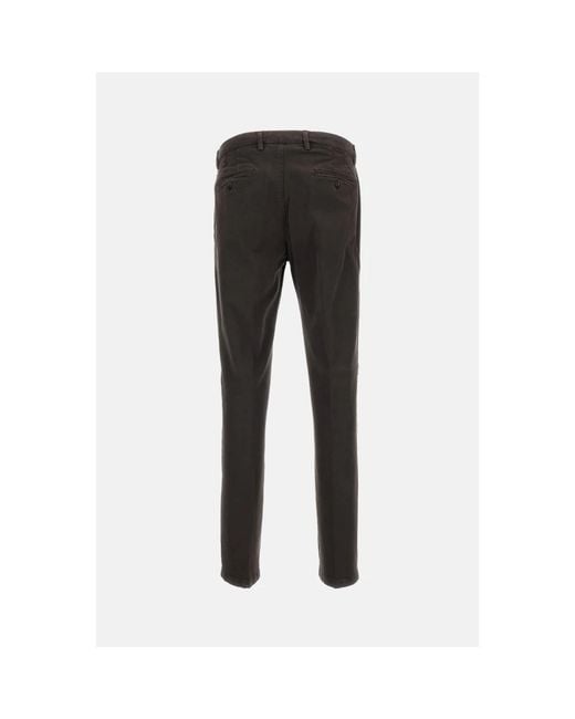 BRIGLIA Black Slim-Fit Trousers for men