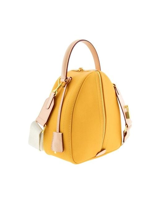 Carolina Herrera Yellow Locked Handbag