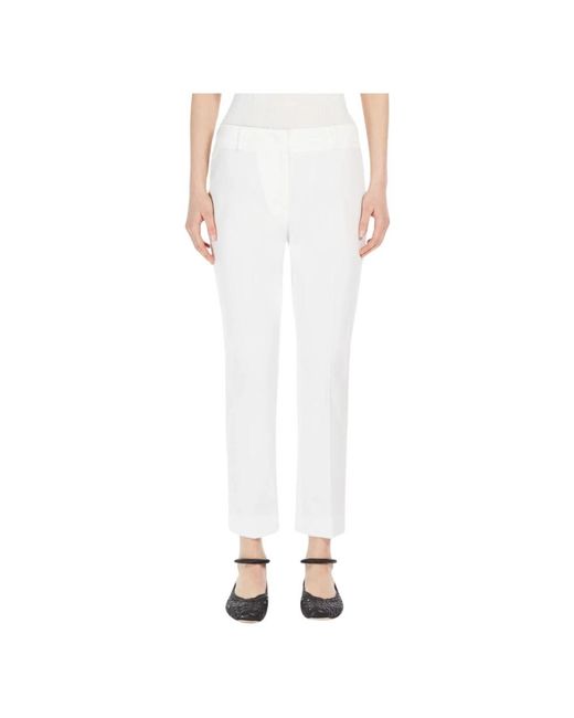 Weekend by Maxmara White Straight Trousers