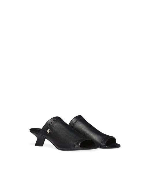 Heeled Mules di Courreges in Black