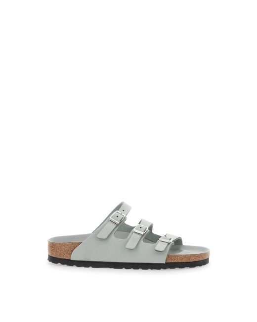 Birkenstock White Sliders