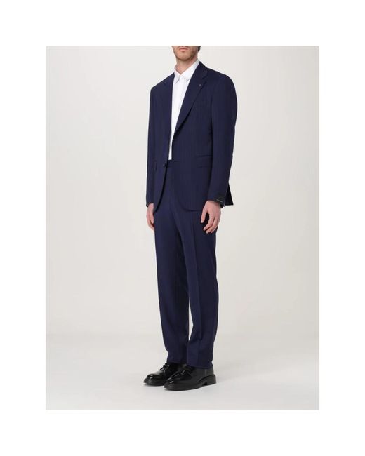 Tagliatore Blue Single Breasted Suits for men