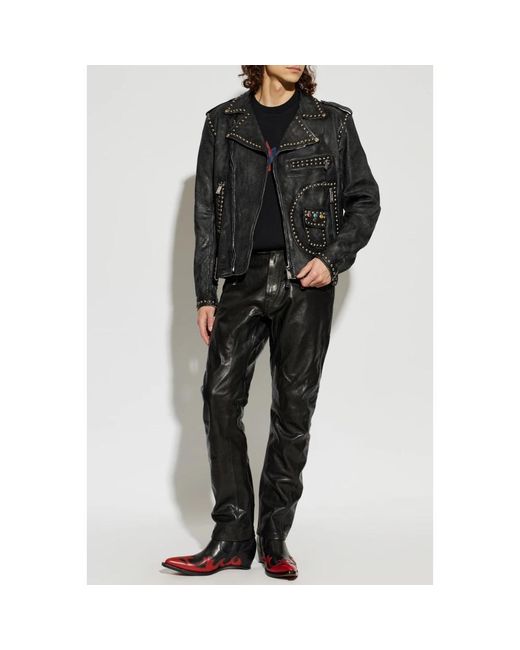 Leather Jackets DSquared² de hombre de color Black