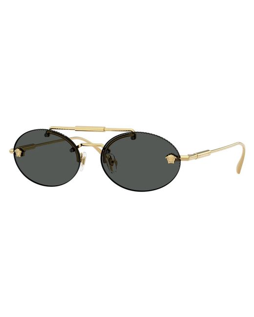 Versace Ovale Zonnebril in het Black