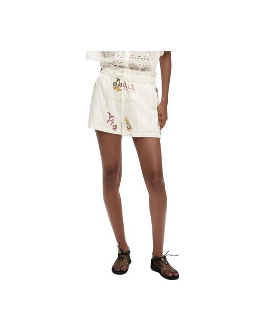 Desigual White Short Shorts