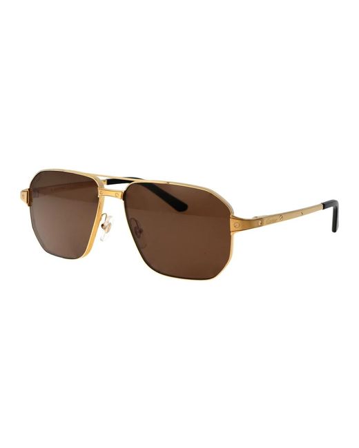 Cartier Stylische sonnenbrille ct0424s in Brown für Herren