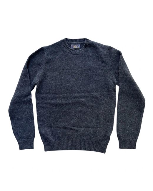 Bl'ker Blue Round-Neck Knitwear for men