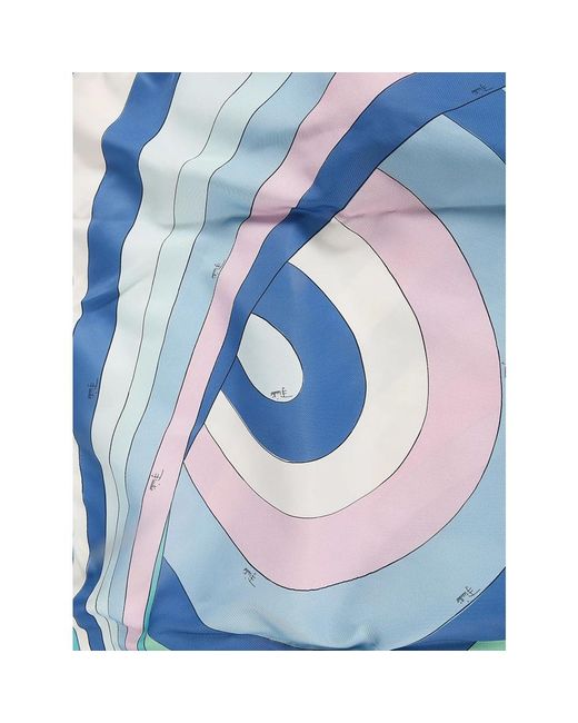 Emilio Pucci Blue Abstrakte muster handtasche celeste/bianco