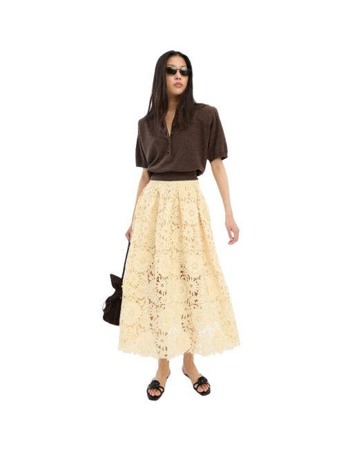 ROTATE BIRGER CHRISTENSEN Yellow Midi Skirts