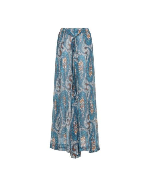 Etro Blue Wide Leg Pants