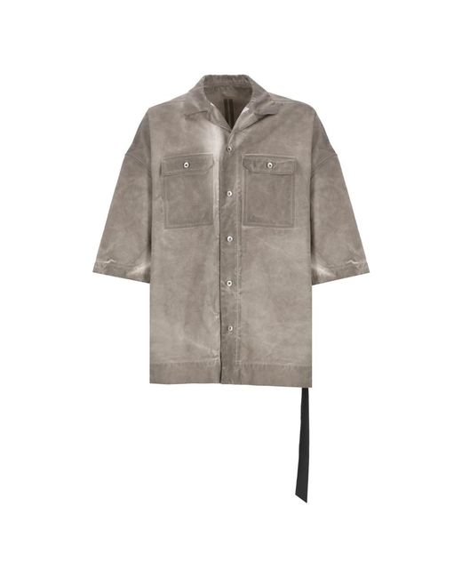 Rick Owens Gray Short Sleeve Shirts for men