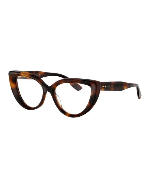 Gucci Brown Gg1530O Linea Rivets Eyeglasses