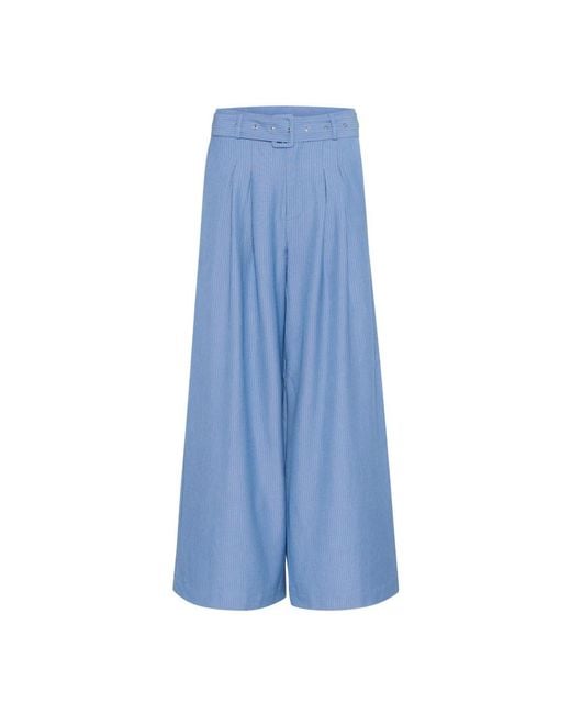 Wide Trousers My Essential Wardrobe de color Blue