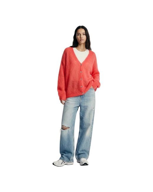 American Dreams Truien & Vesten ,Rood ,Wol Cornelia Cardigan in het Pink