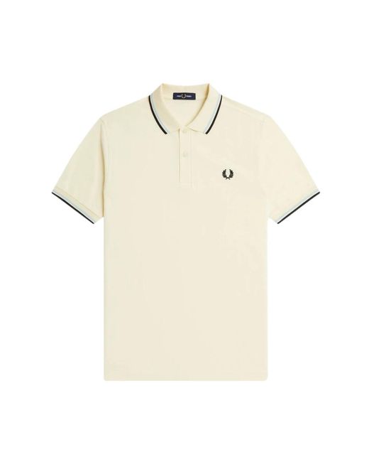 Fred Perry Twin tipped shirt - regular fit in Natural für Herren