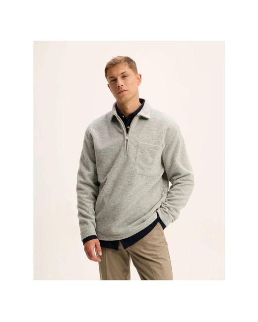 The Goodpeople Leo Update Sweaters in het Gray voor heren