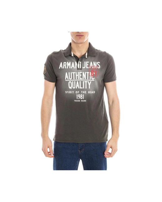 Armani Jeans Gray Polo Shirts for men