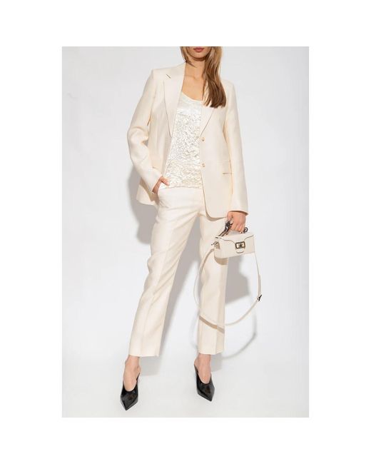 Lanvin White Sleeveless Tops