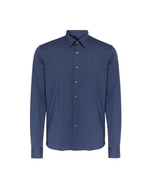 Rrd Oxford Jacquard Hemd Mit Offener Knopfleiste in Blue für Herren
