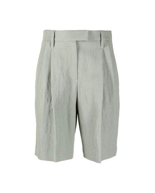 Brunello Cucinelli Gray Long Shorts