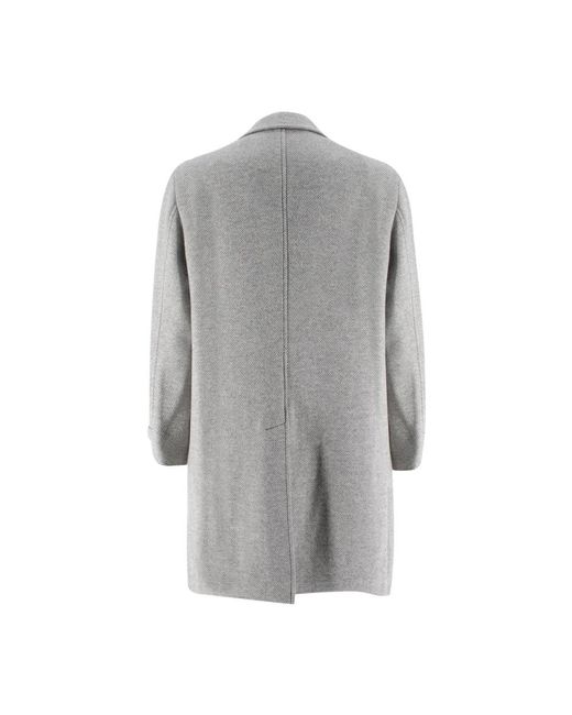 Eleventy Gray Single-Breasted Coats for men