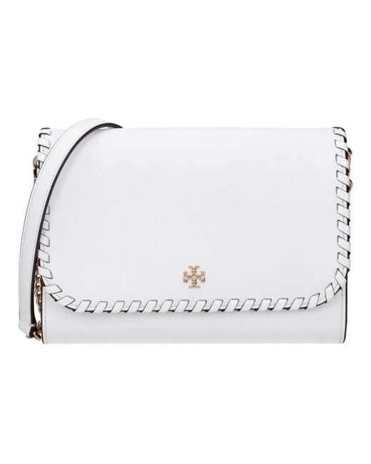 Tory Burch Witte Leren Clutch Tassen in het White