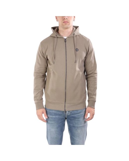 HUGO Hoodies & Sweatvesten ,Groen ,Top Met Ritssluiting in het Gray voor heren